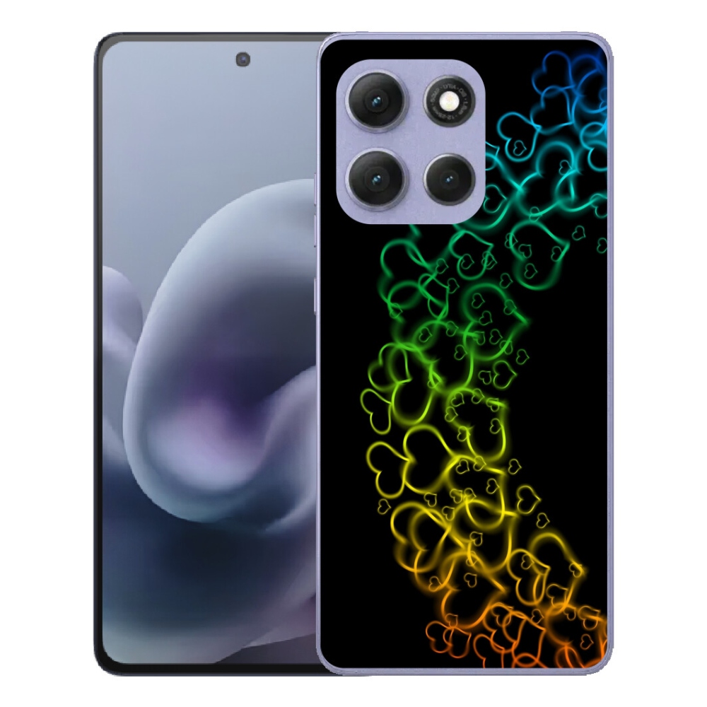 Gelový kryt mmCase na Motorola Moto G86 Power 5G - barevná srdíčka