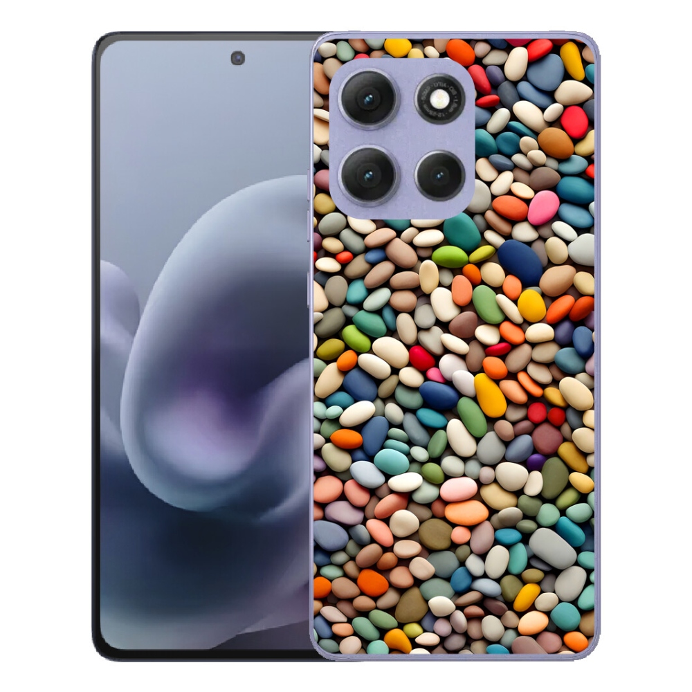 Gelový kryt mmCase na Motorola Moto G86 Power 5G - barevné kamínky 2