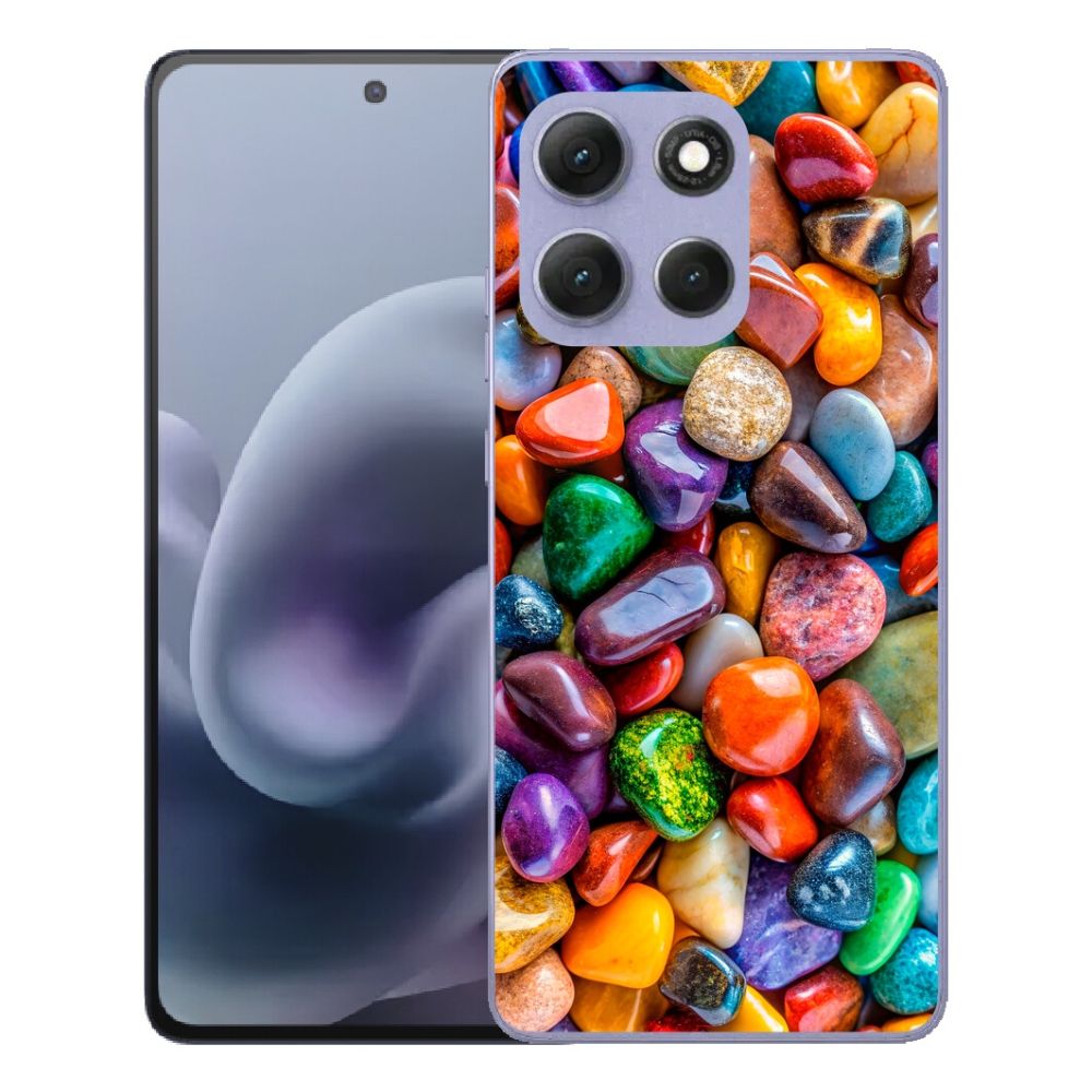 Gelový kryt mmCase na Motorola Moto G86 Power 5G - barevné kamínky