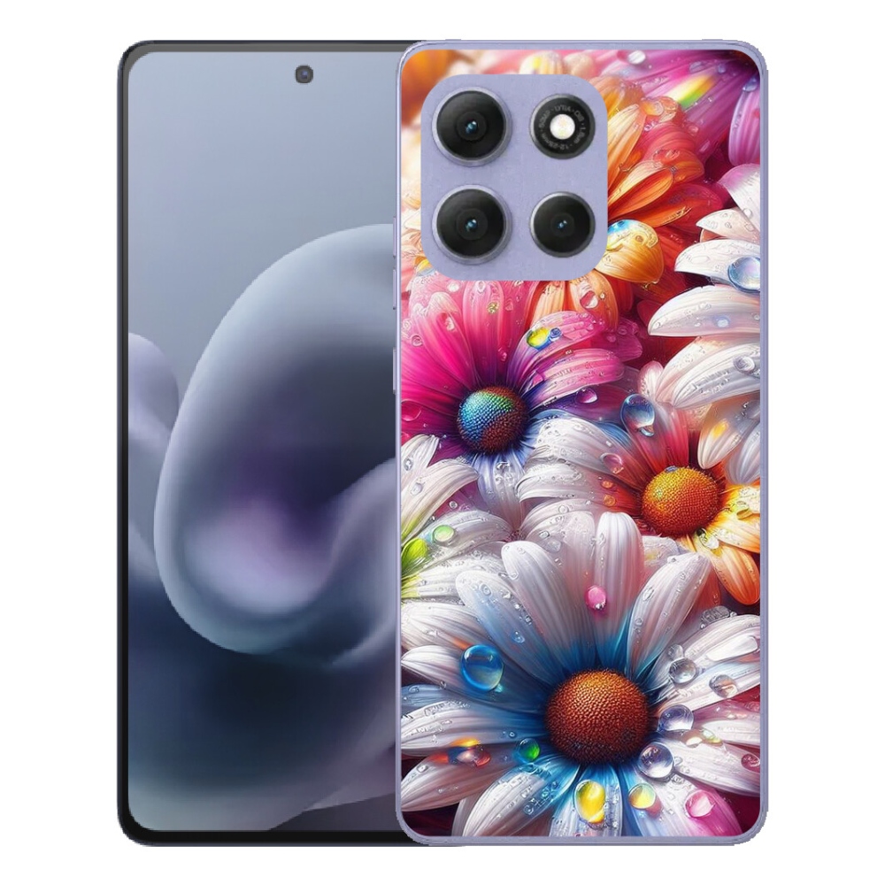 Gelový kryt mmCase na Motorola Moto G86 Power 5G - barevné kopretiny
