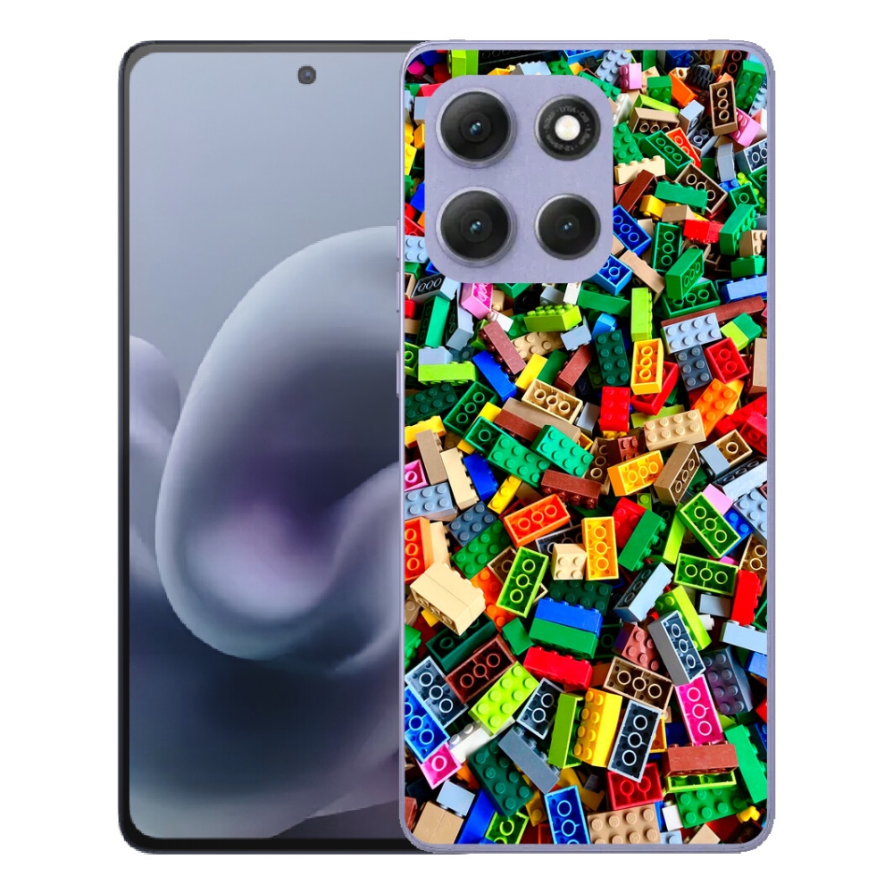 Gelový kryt mmCase na Motorola Moto G86 Power 5G - barevné stavební kostky
