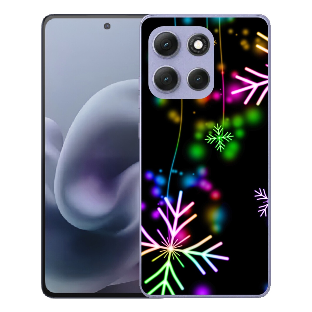 Gelový kryt mmCase na Motorola Moto G86 Power 5G - barevné vločky