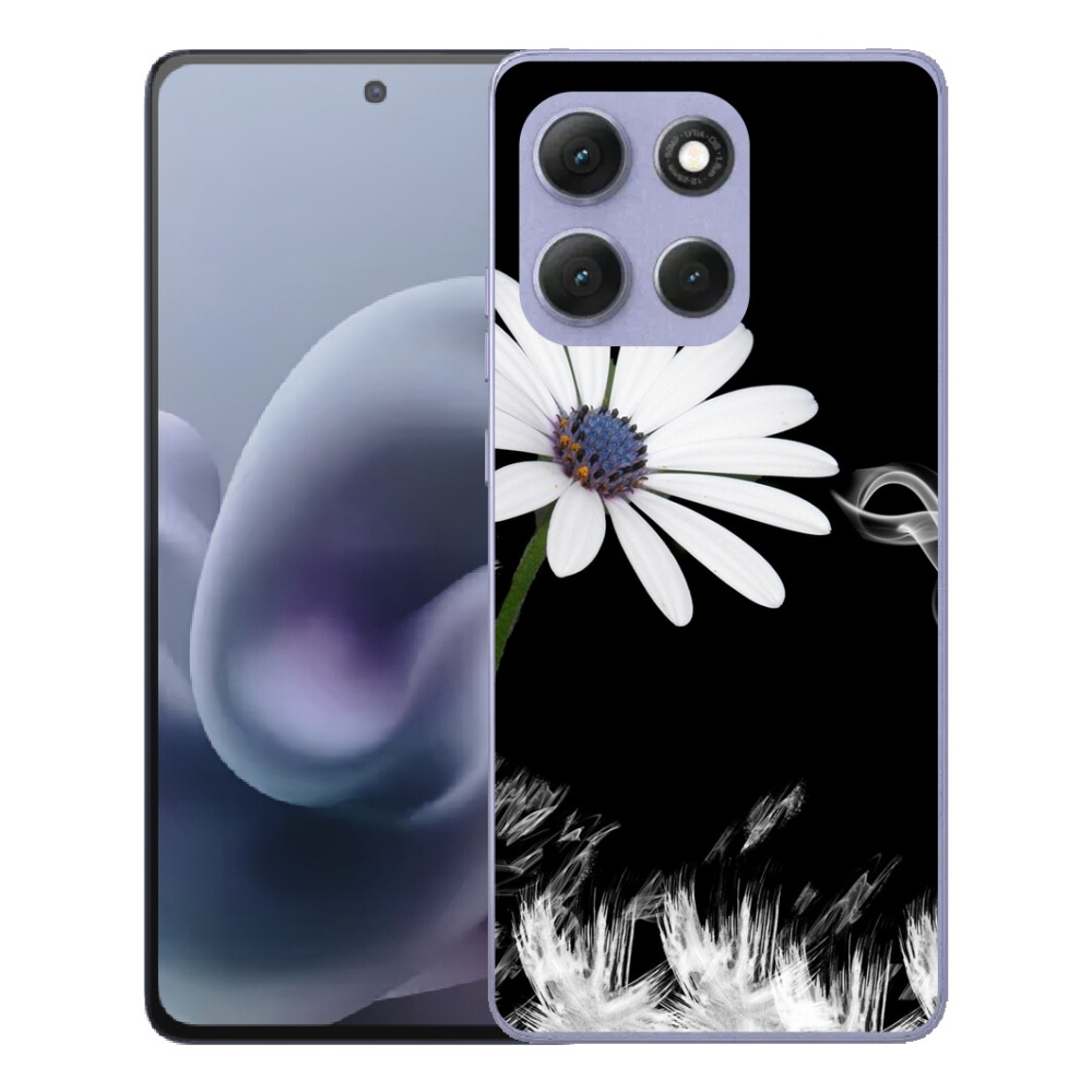 Gelový kryt mmCase na Motorola Moto G86 Power 5G - bílá květina