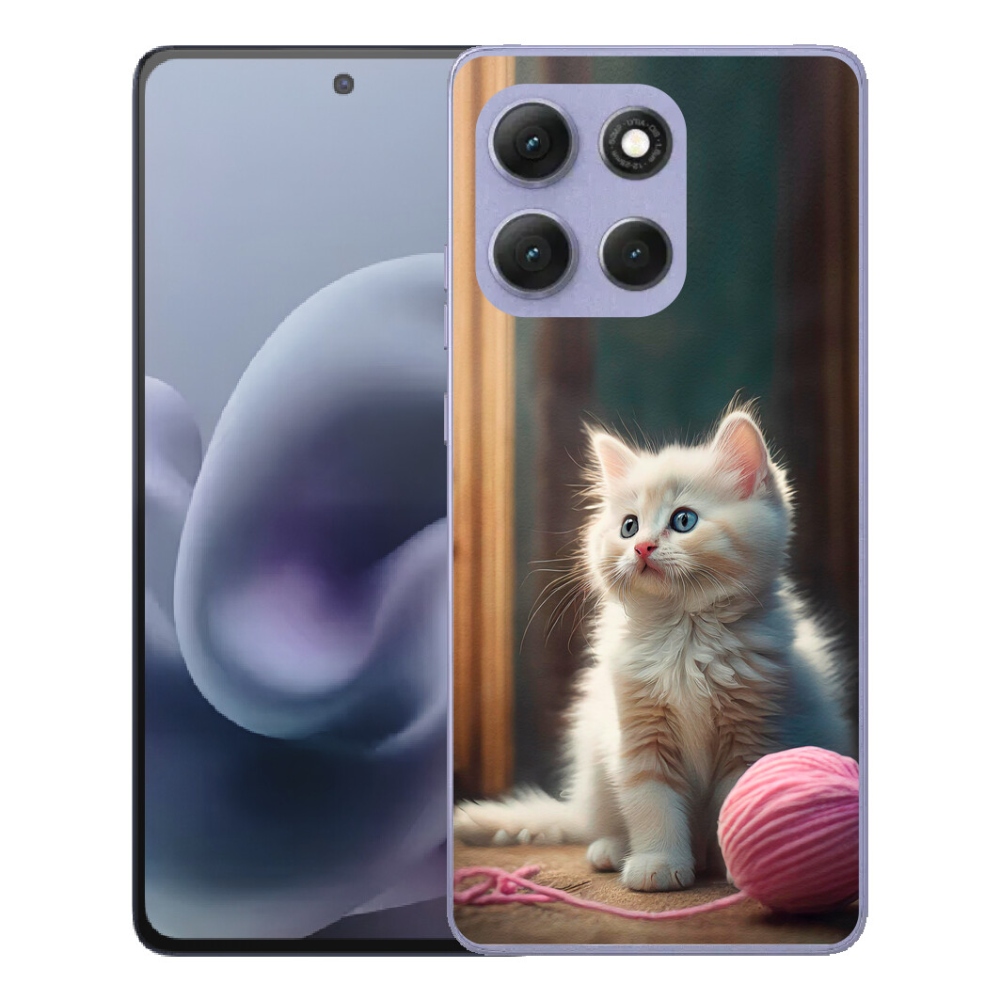 Gelový kryt mmCase na Motorola Moto G86 Power 5G - bílé kotě 2