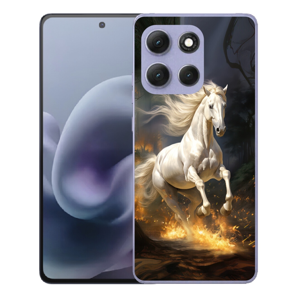 Gelový kryt mmCase na Motorola Moto G86 Power 5G - bílý kůň 2