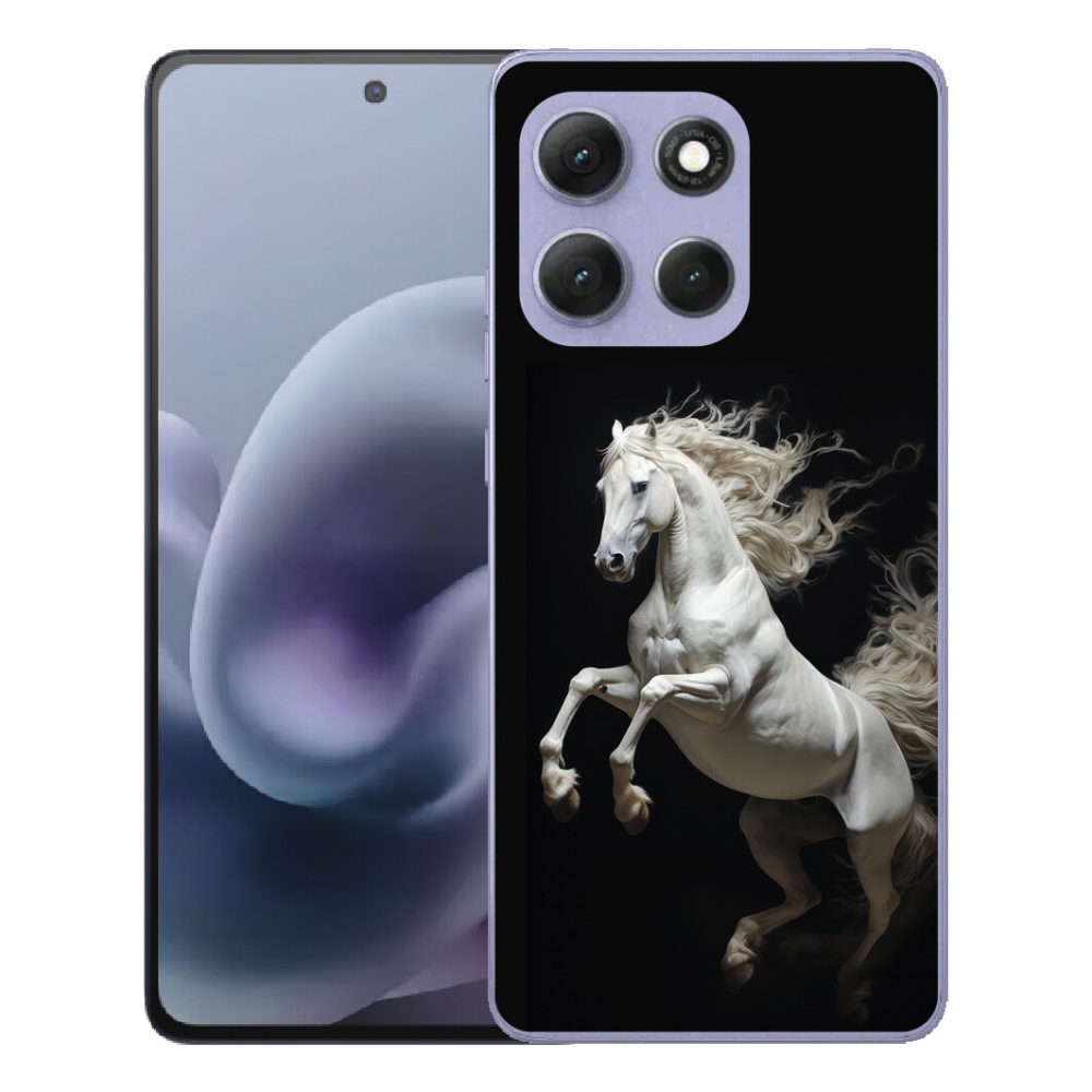 Gelový kryt mmCase na Motorola Moto G86 Power 5G - bílý kůň 4