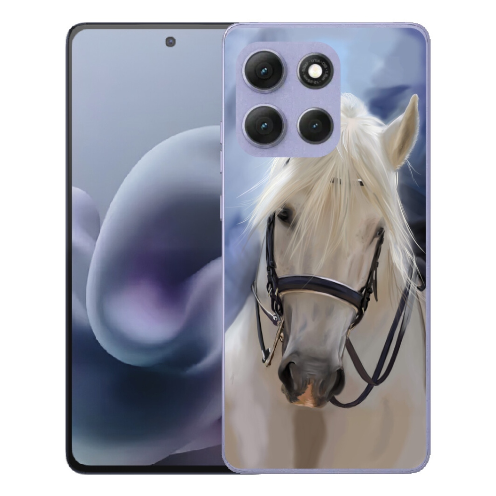 Gelový kryt mmCase na Motorola Moto G86 Power 5G - bílý kůň