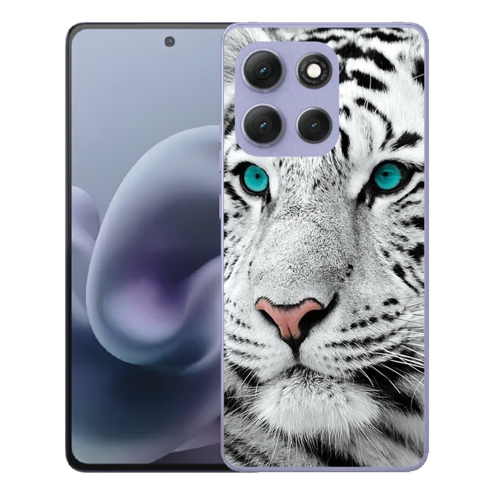 Gelový kryt mmCase na Motorola Moto G86 Power 5G - bílý tygr