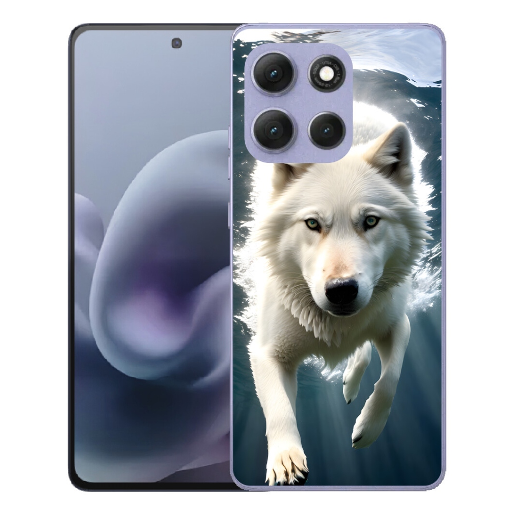 Gelový kryt mmCase na Motorola Moto G86 Power 5G - bílý vlk