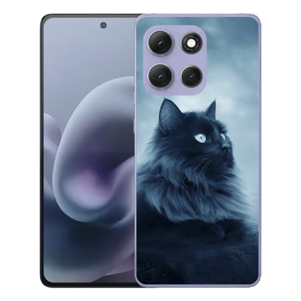 Gelový kryt mmCase na Motorola Moto G86 Power 5G - černá kočka 1