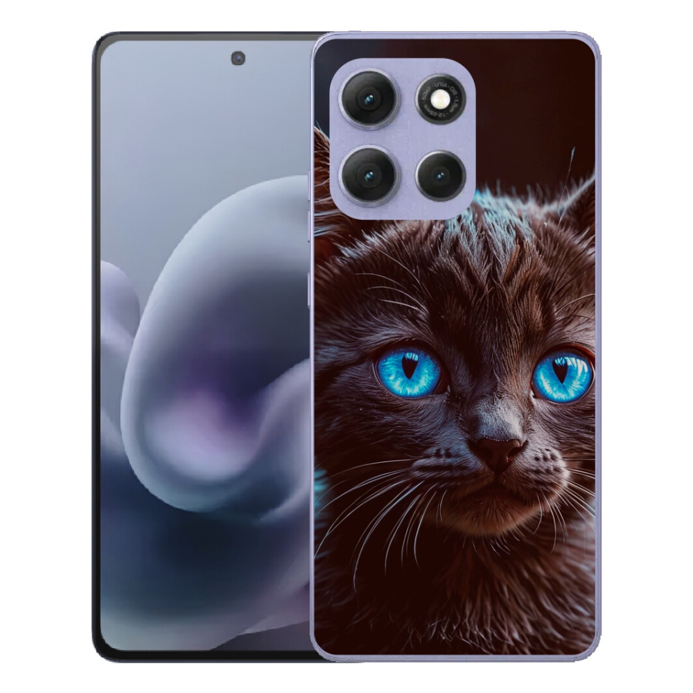 Gelový kryt mmCase na Motorola Moto G86 Power 5G - černé kotě 2