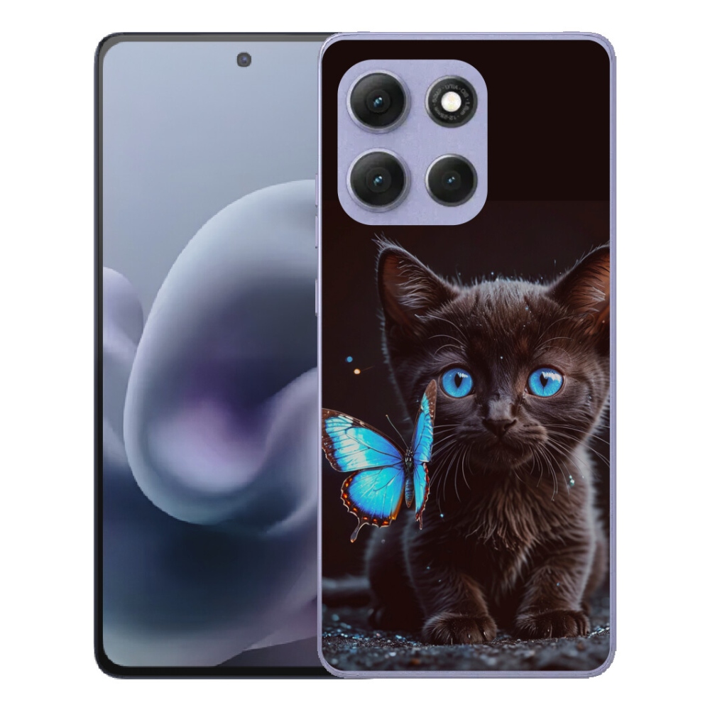 Gelový kryt mmCase na Motorola Moto G86 Power 5G - černé kotě 3