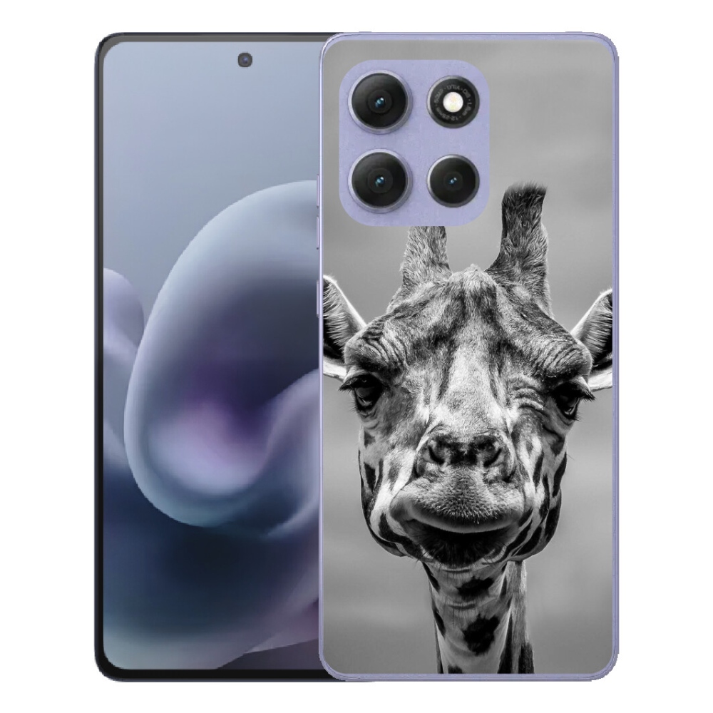 Gelový kryt mmCase na Motorola Moto G86 Power 5G - černobílá žirafa