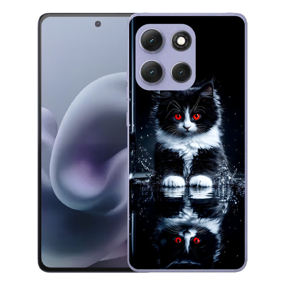 Gelový kryt mmCase na Motorola Moto G86 Power 5G - černobílé kotě