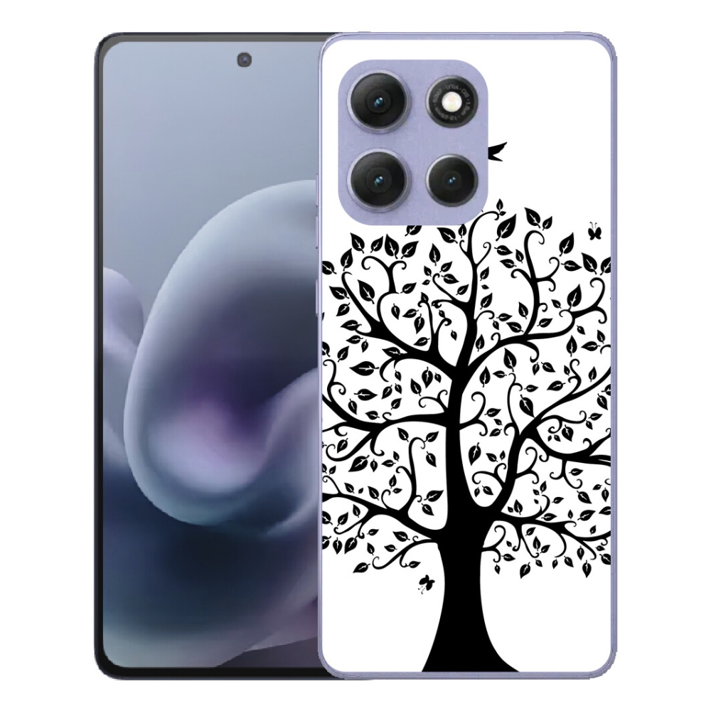 Gelový kryt mmCase na Motorola Moto G86 Power 5G - černobílý strom