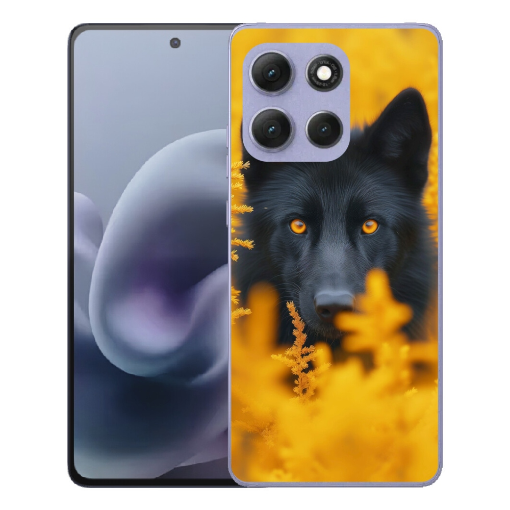 Gelový kryt mmCase na Motorola Moto G86 Power 5G - černý vlk 2