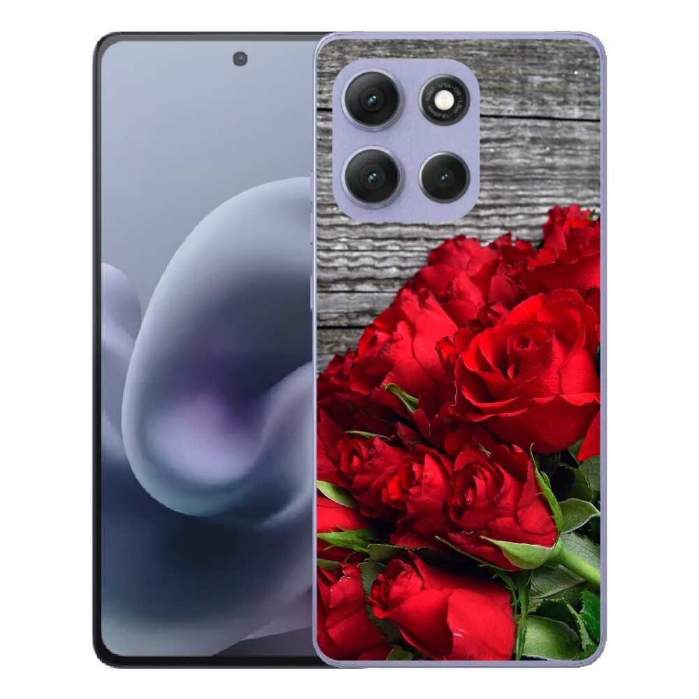 Gelový kryt mmCase na Motorola Moto G86 Power 5G - červené růže