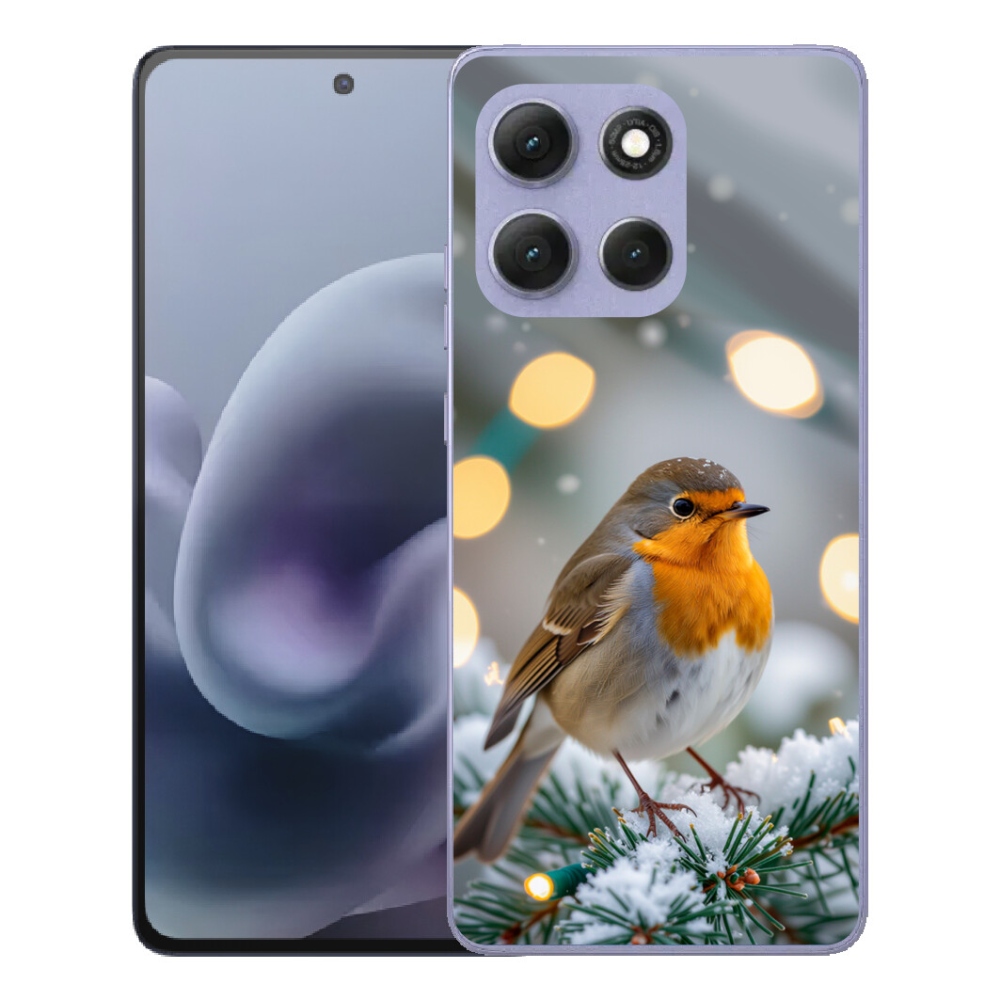 Gelový kryt mmCase na Motorola Moto G86 Power 5G - červenka v zimě