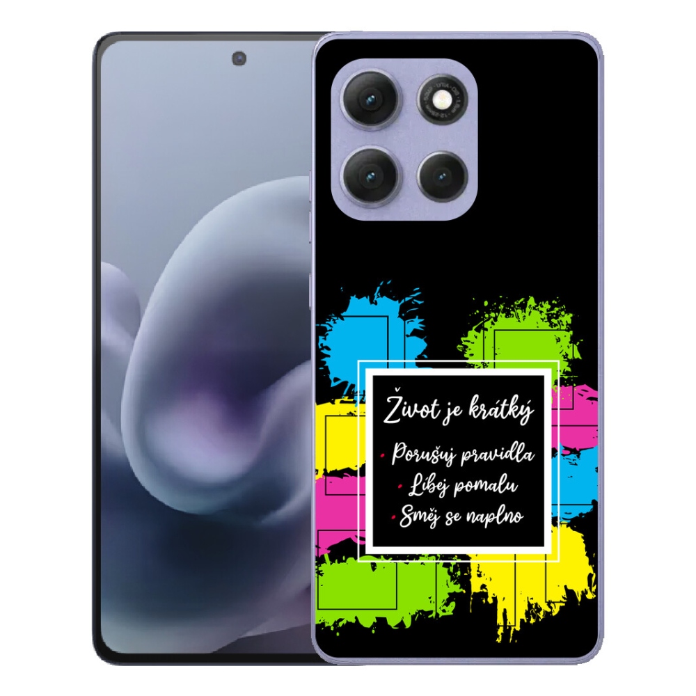 Gelový kryt mmCase na Motorola Moto G86 Power 5G - citát 5 černé pozadí