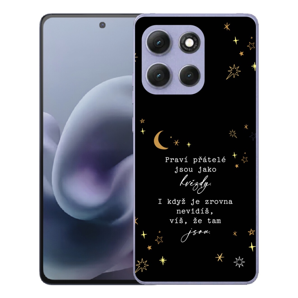Gelový kryt mmCase na Motorola Moto G86 Power 5G - citát 6 černé pozadí