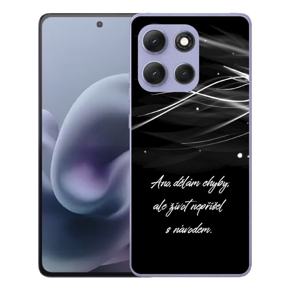 Gelový kryt mmCase na Motorola Moto G86 Power 5G - citát černé pozadí