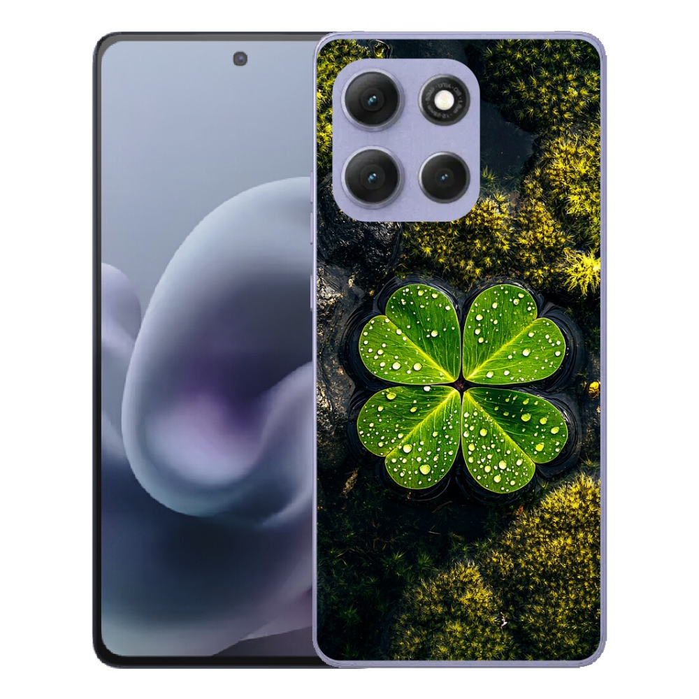 Gelový kryt mmCase na Motorola Moto G86 Power 5G - čtyřlístek