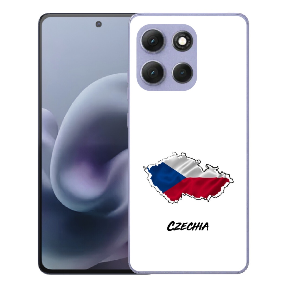 Gelový kryt mmCase na Motorola Moto G86 Power 5G - Czechia bílé pozadí