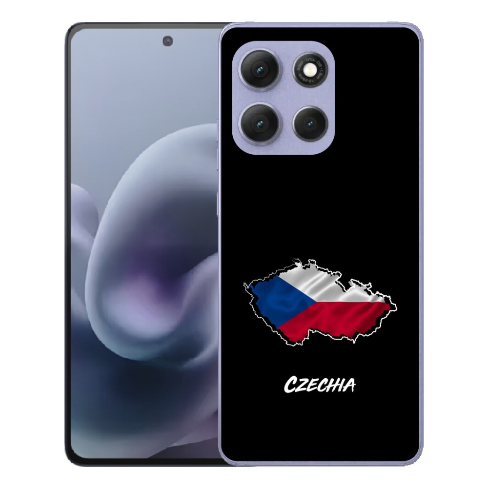 Gelový kryt mmCase na Motorola Moto G86 Power 5G - Czechia černé pozadí