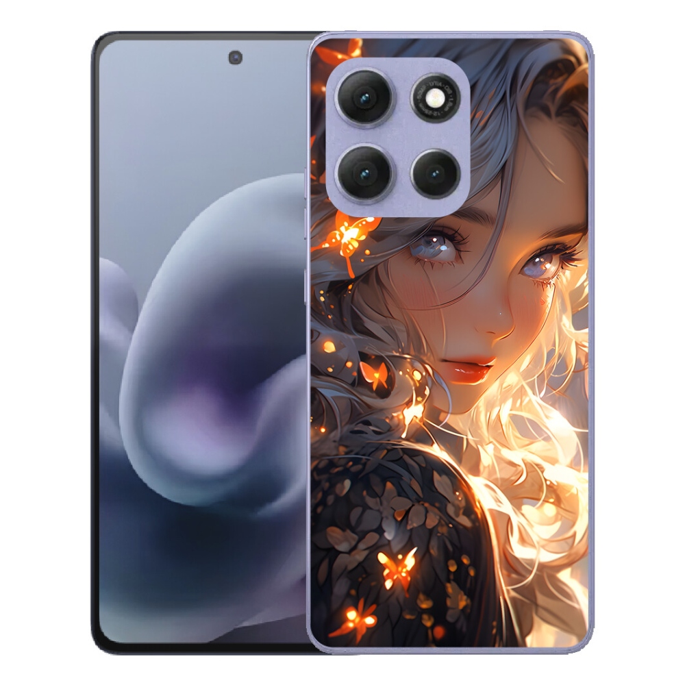 Gelový kryt mmCase na Motorola Moto G86 Power 5G - dívka a motýli
