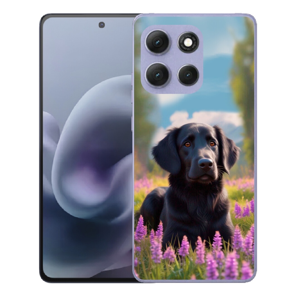 Gelový kryt mmCase na Motorola Moto G86 Power 5G - elegantní černý retrívr