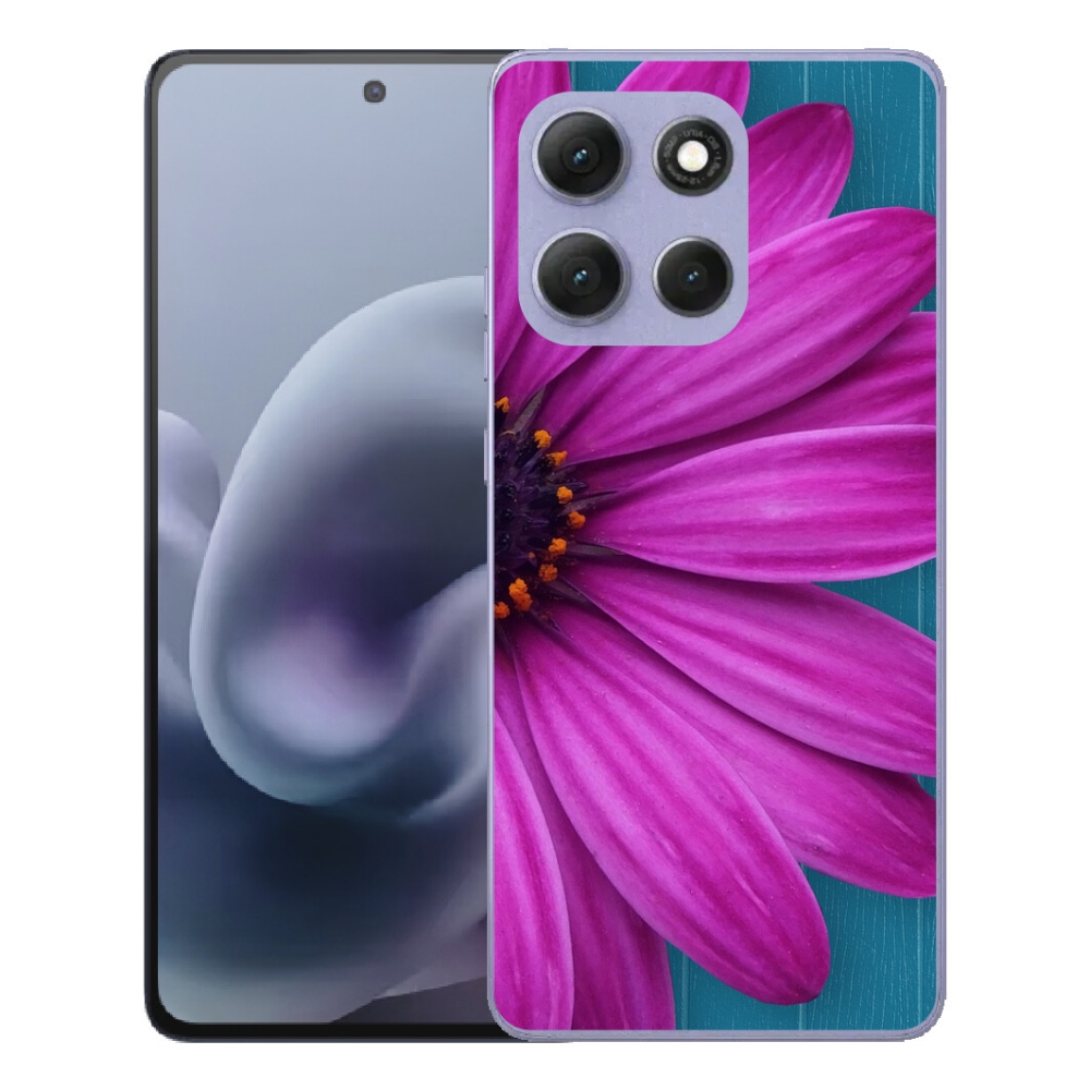 Gelový kryt mmCase na Motorola Moto G86 Power 5G - fialová kopretina