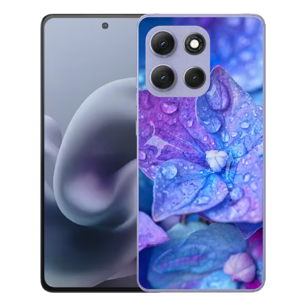 Gelový kryt mmCase na Motorola Moto G86 Power 5G - fialový květ