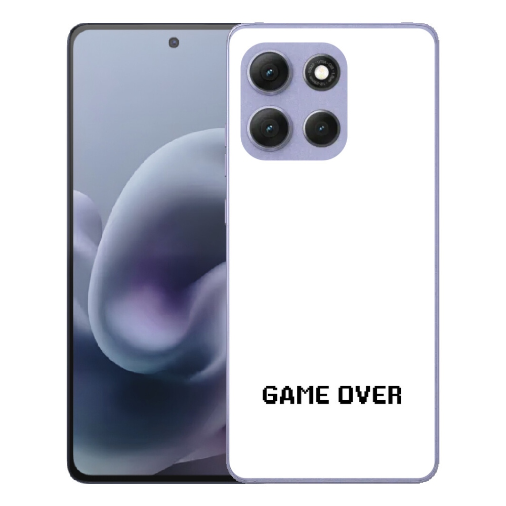 Gelový kryt mmCase na Motorola Moto G86 Power 5G - game over bílé pozadí