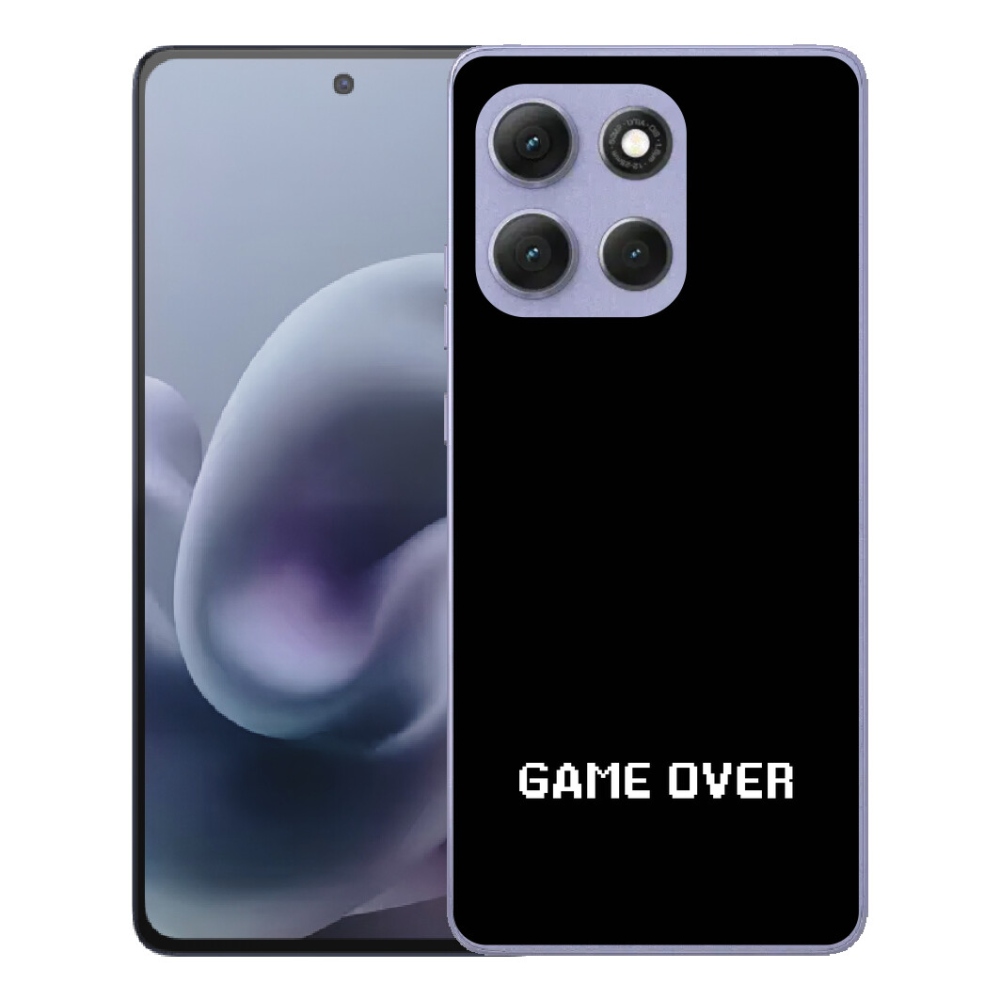 Gelový kryt mmCase na Motorola Moto G86 Power 5G - game over černé pozadí