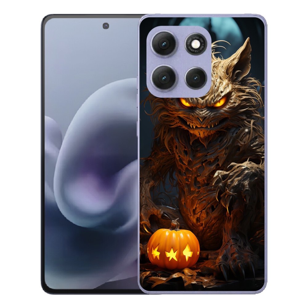 Gelový kryt mmCase na Motorola Moto G86 Power 5G - halloweenská příšera