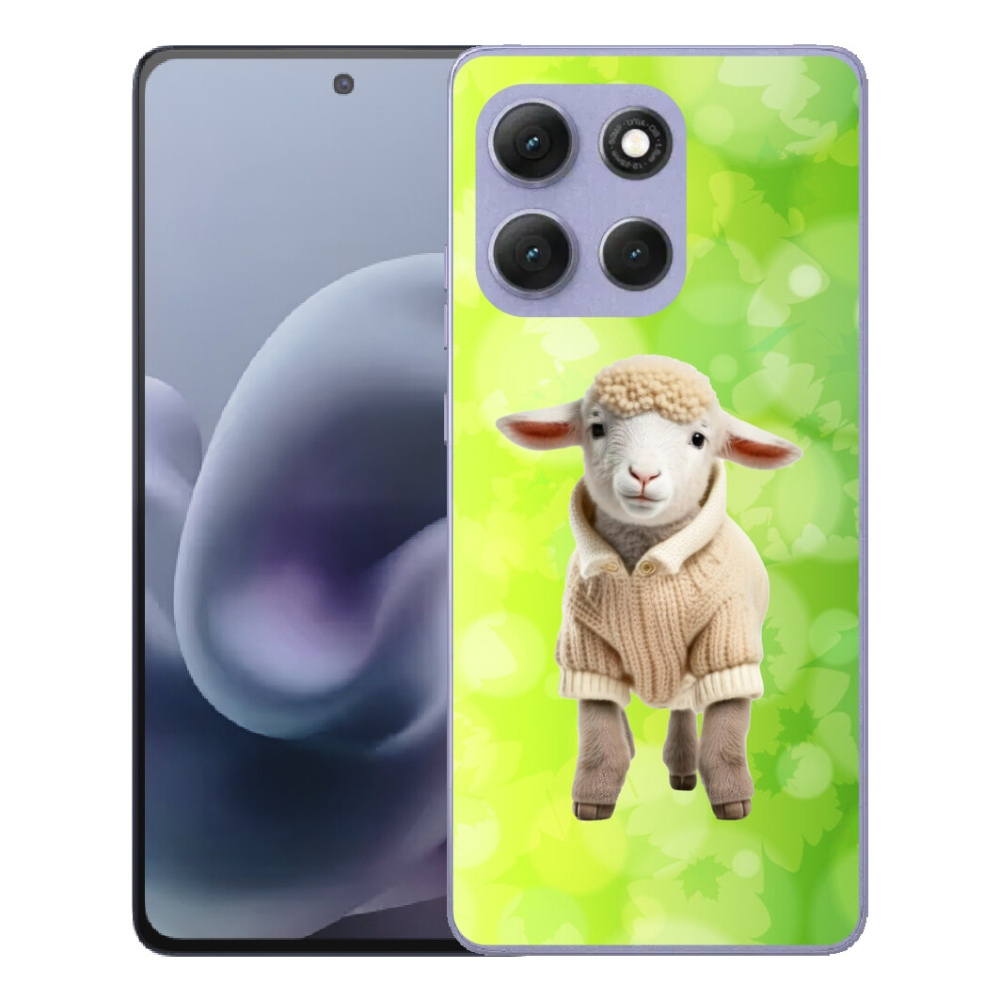 Gelový kryt mmCase na Motorola Moto G86 Power 5G - jehně ve svetru