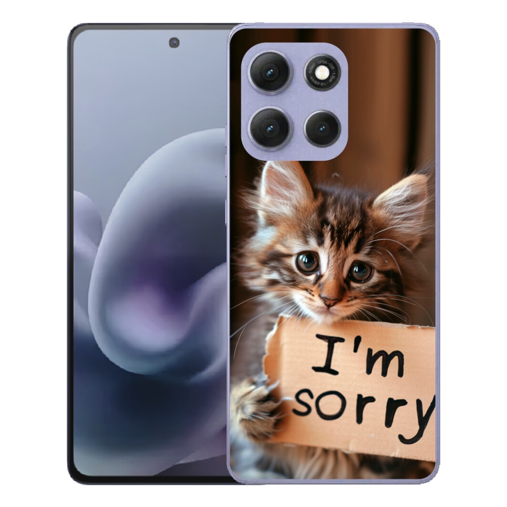 Gelový kryt mmCase na Motorola Moto G86 Power 5G - kočíčí omluva