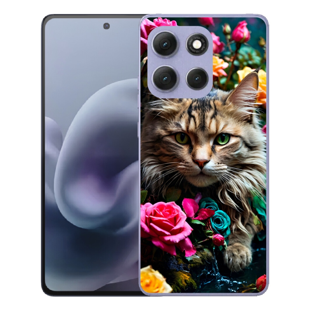 Gelový kryt mmCase na Motorola Moto G86 Power 5G - kočíčí pohled 2