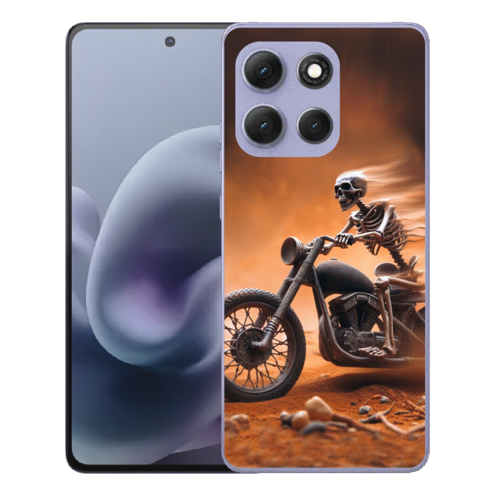 Gelový kryt mmCase na Motorola Moto G86 Power 5G - kostra na motorce