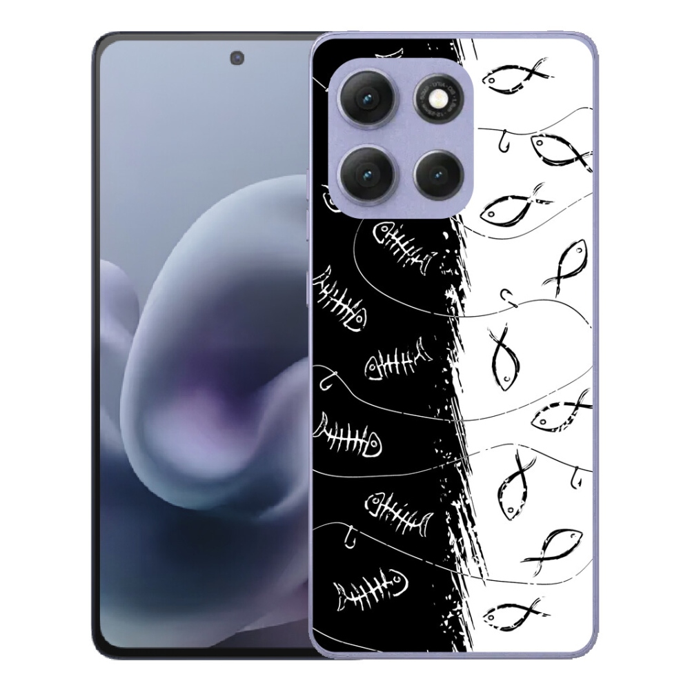 Gelový kryt mmCase na Motorola Moto G86 Power 5G - kostry a rybky