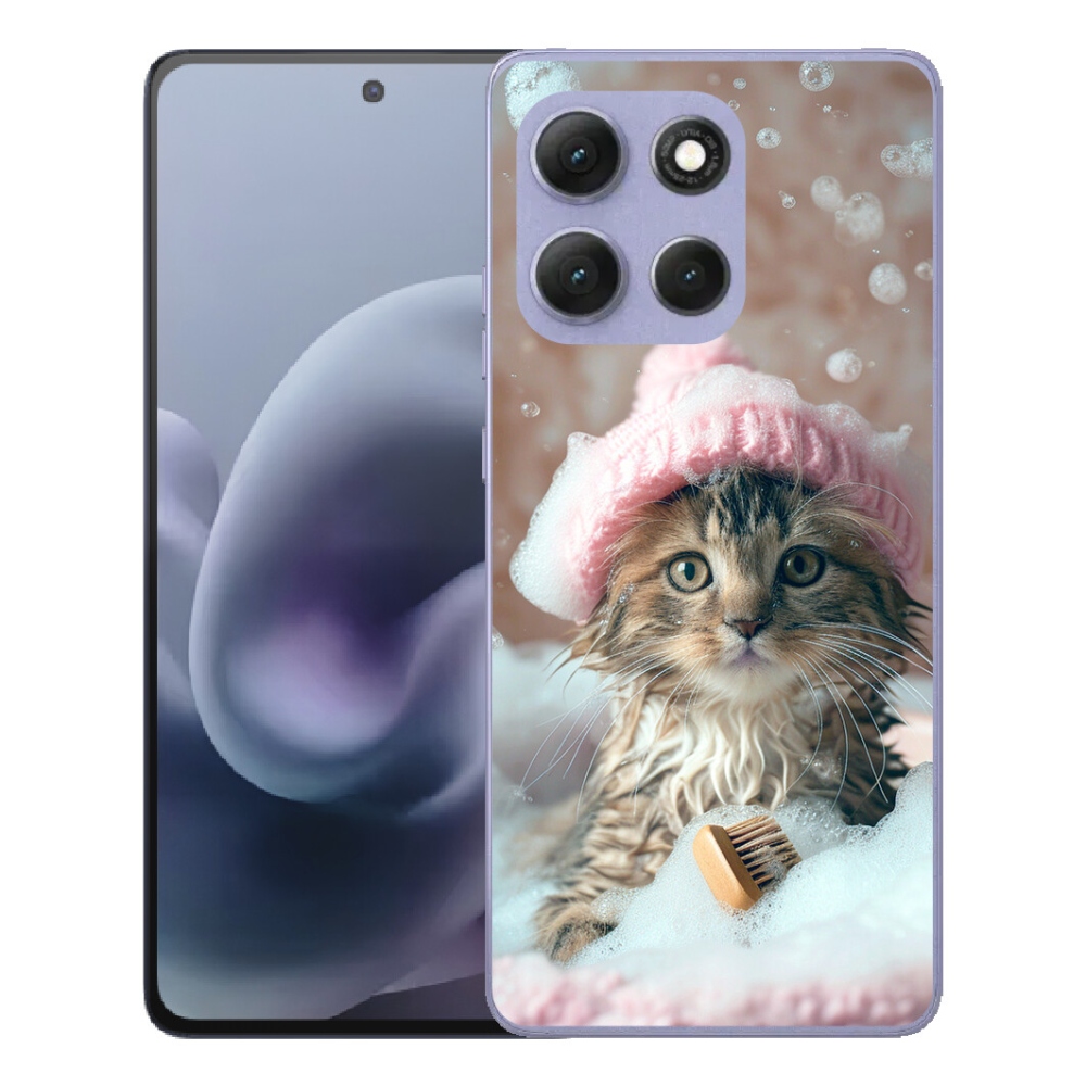 Gelový kryt mmCase na Motorola Moto G86 Power 5G - kotě a koupel