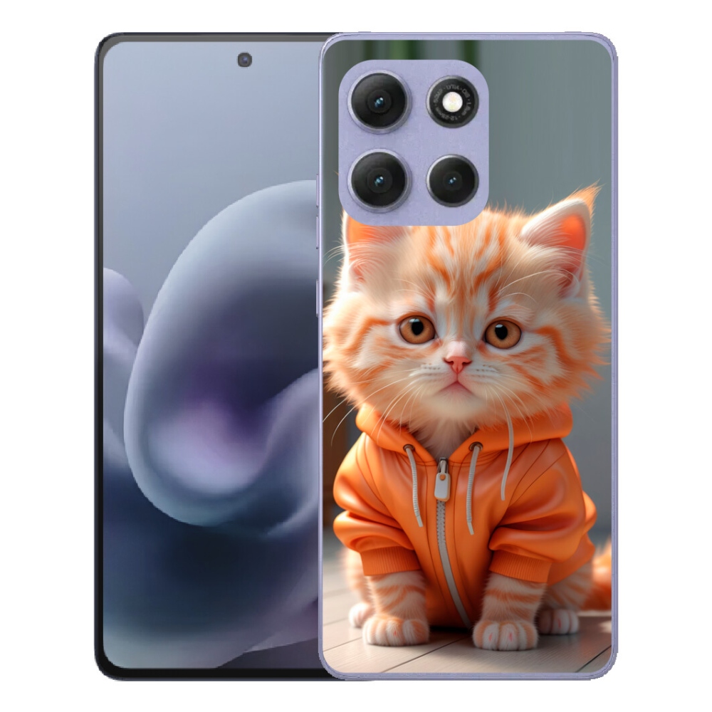 Gelový kryt mmCase na Motorola Moto G86 Power 5G - kotě v mikině
