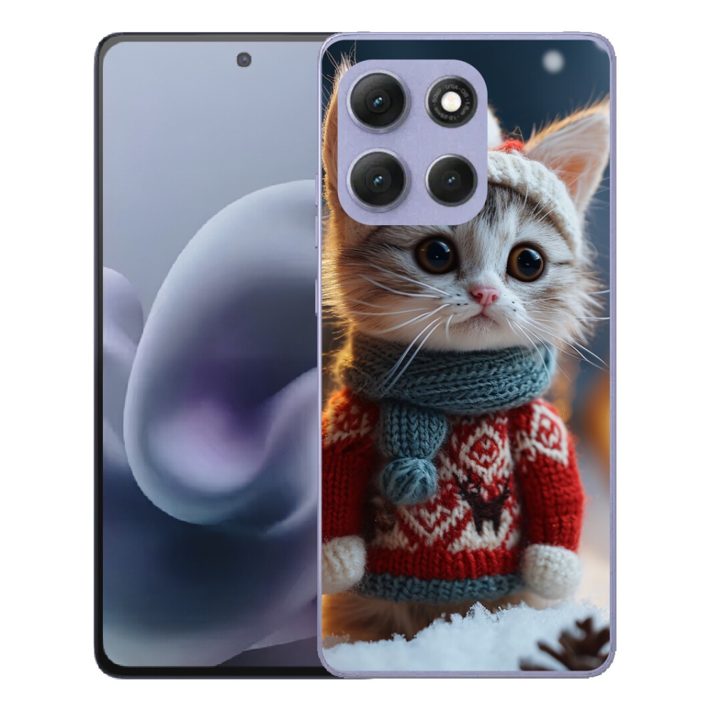 Gelový kryt mmCase na Motorola Moto G86 Power 5G - kotě ve svetru