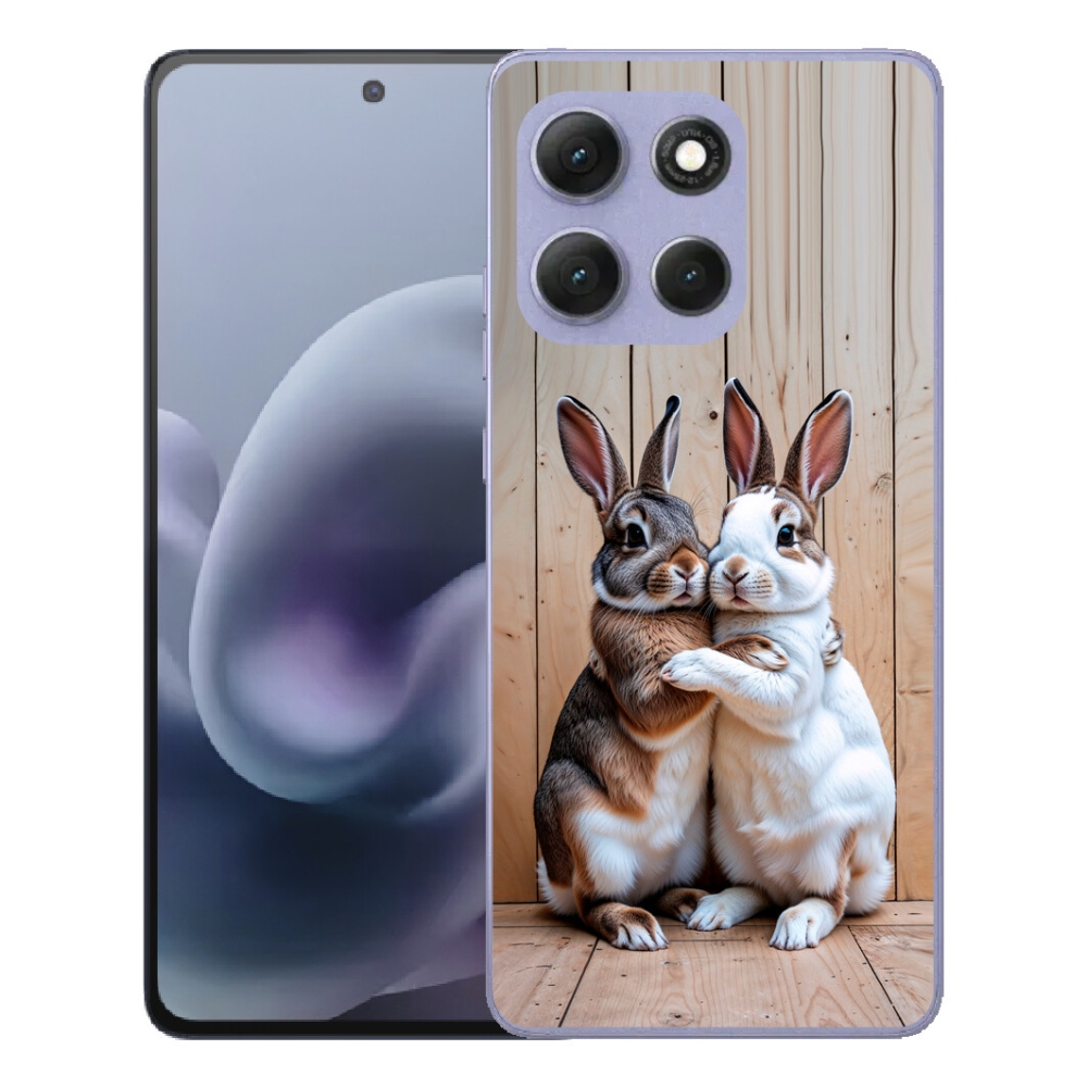 Gelový kryt mmCase na Motorola Moto G86 Power 5G - králičí pár