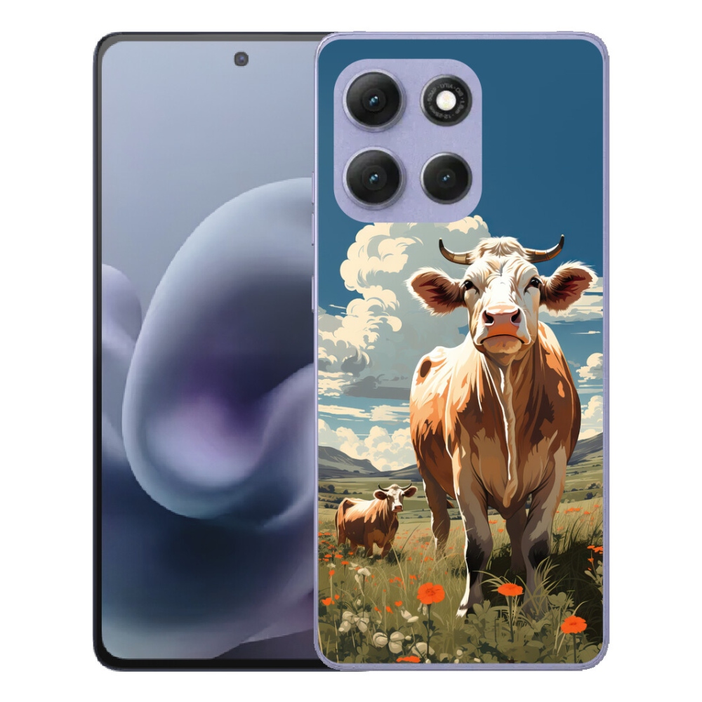 Gelový kryt mmCase na Motorola Moto G86 Power 5G - krávy na louce