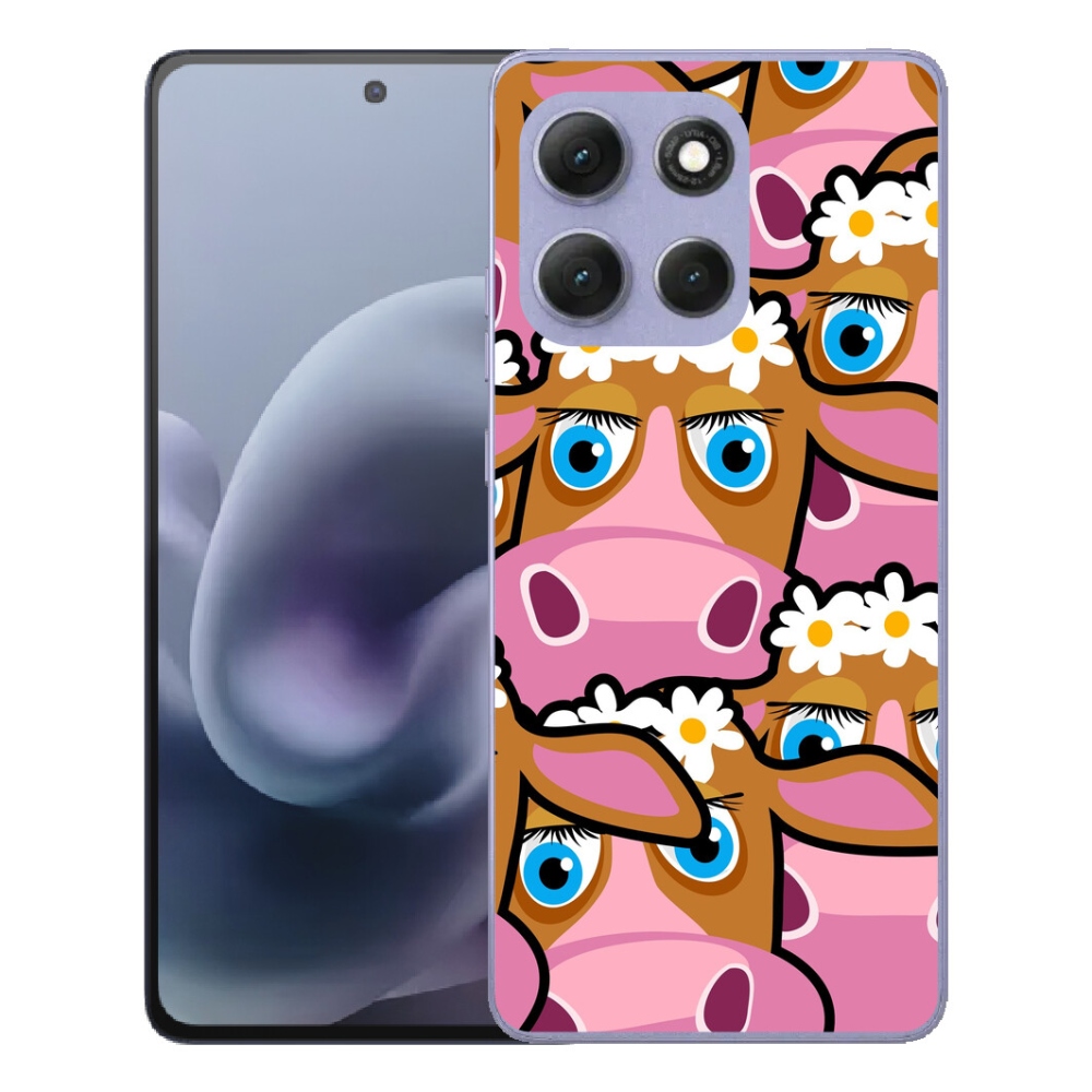 Gelový kryt mmCase na Motorola Moto G86 Power 5G - kreslené kravičky