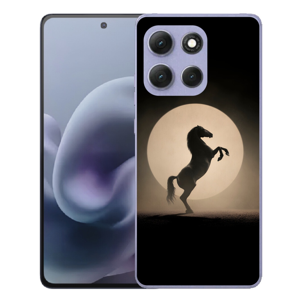 Gelový kryt mmCase na Motorola Moto G86 Power 5G - kůň v siluetě