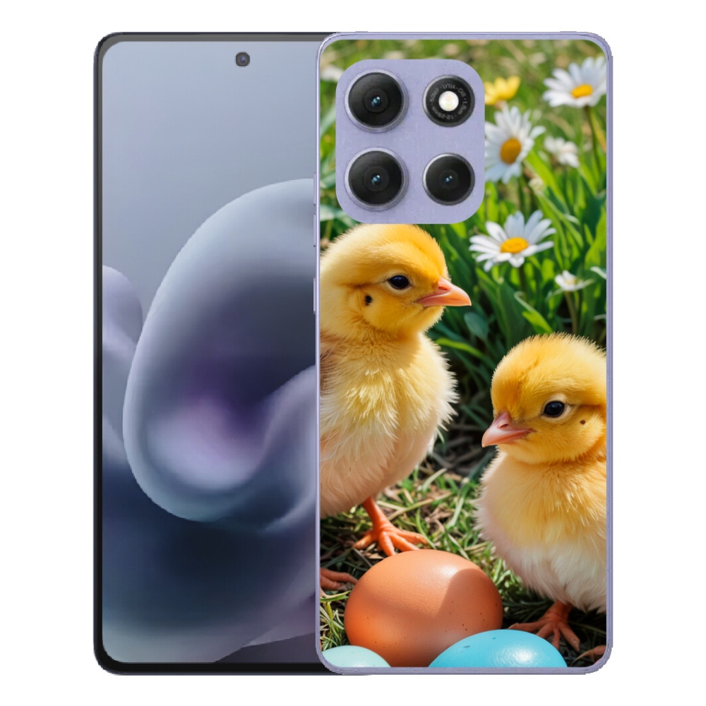 Gelový kryt mmCase na Motorola Moto G86 Power 5G - kuřátka