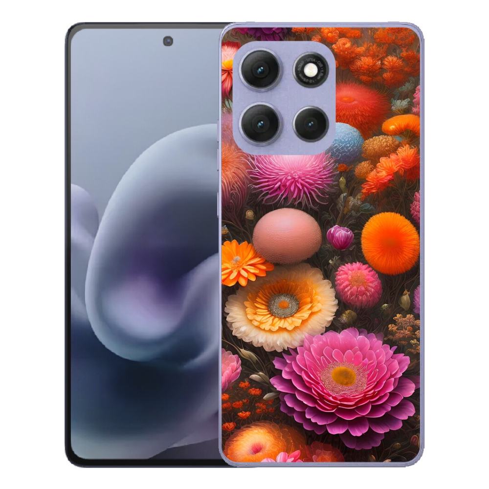 Gelový kryt mmCase na Motorola Moto G86 Power 5G - květinová kompozice