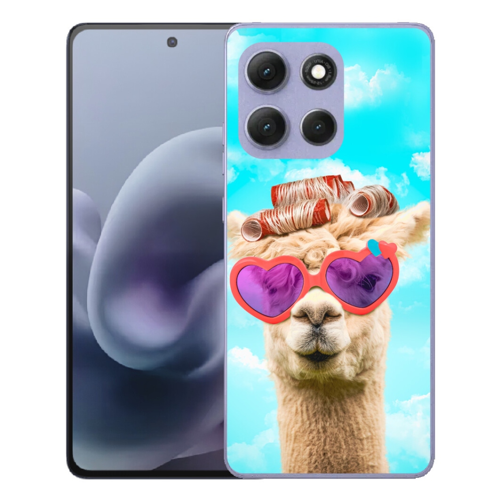 Gelový kryt mmCase na Motorola Moto G86 Power 5G - lama s brýlemi